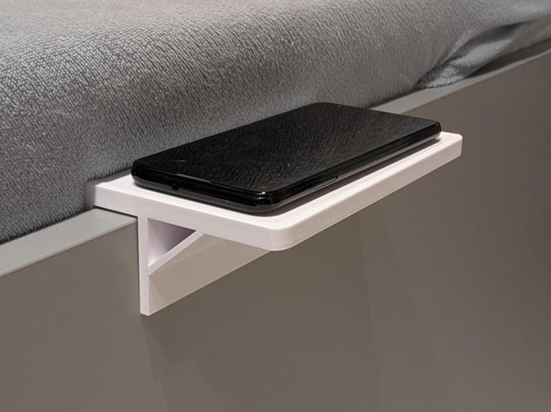 Universal Bedside clip-on shelf tray for beds. 