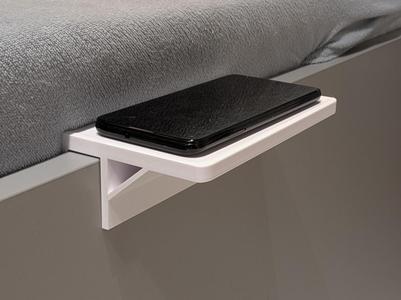 Universal Bedside clip-on shelf tray for beds. 