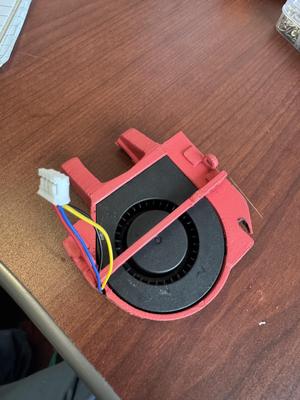 Complete (and Simplified) Qidi Plus 4 Part Cooling Fan housing and shroud for Beacon Rev H bed leveling sensor.