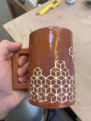 3d Cube Ceramic Stamp