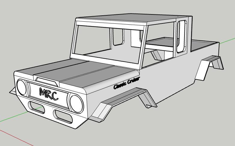 Classic cruiser FJ45 Scx24 Deadbolt body shell.