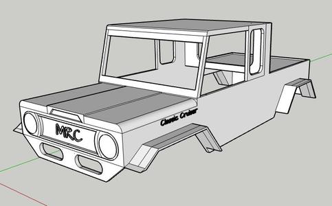 Classic cruiser FJ45 Scx24 Deadbolt body shell.