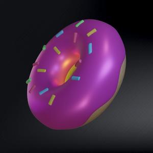 FREE The Simpsons Donut, Pinky Glazed Donut With Sprinkles