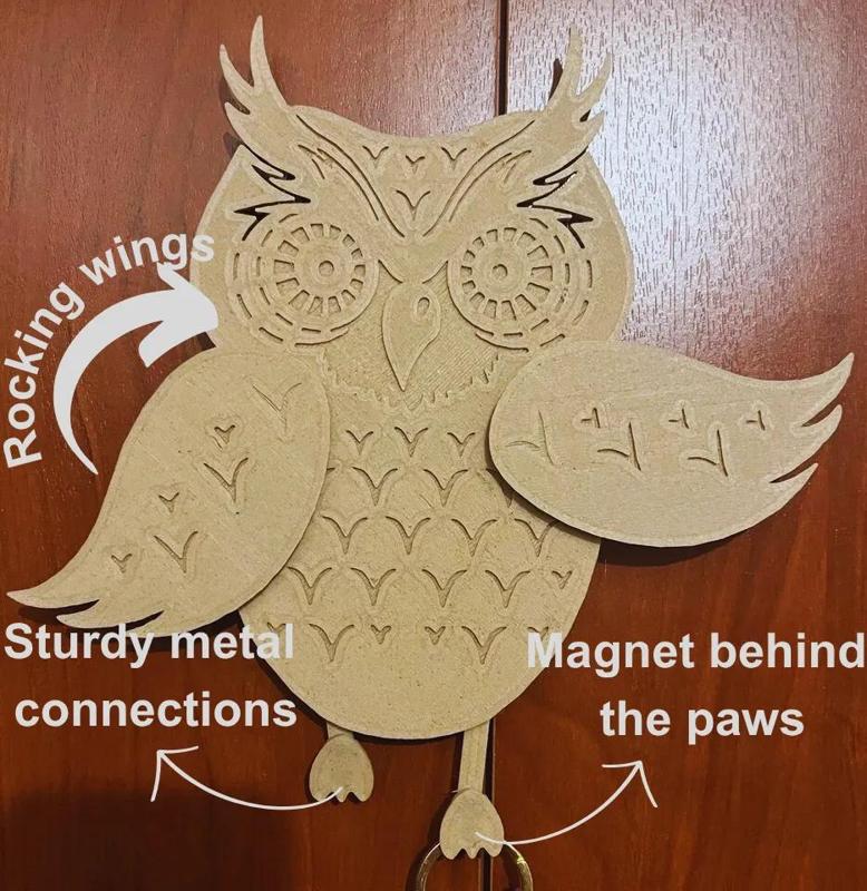 Owl Key Holder with Rising Wings