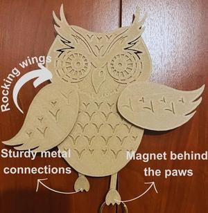 Owl Key Holder with Rising Wings