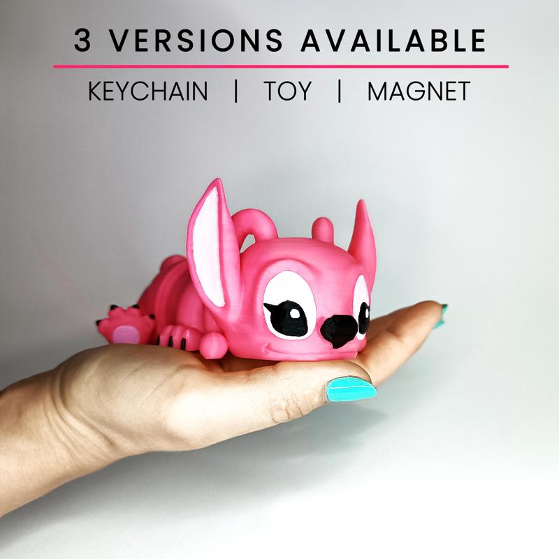 Flexi Angel Toys, Keychain, Magnet (from Lilo & Stitch)