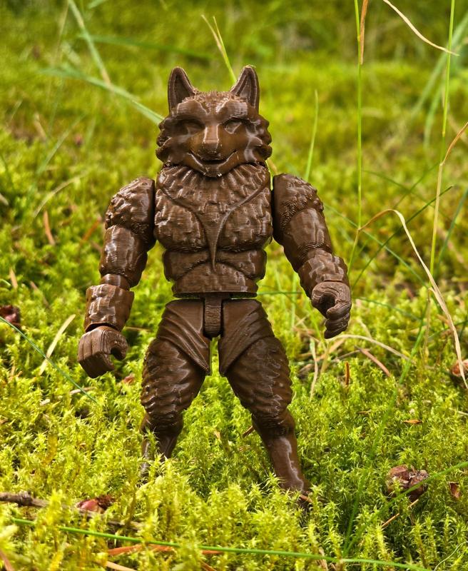 Articulated Retro Werewolf Warrior Action Figure