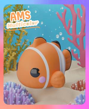 Flexi Clownfish Keychain (Multicolor)