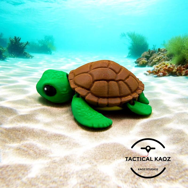 Sea Turtle Flexy - Makes a swimming animation