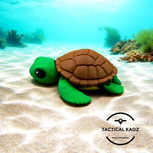 Sea Turtle Flexy - Makes a swimming animation