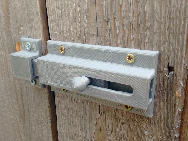 Sliding Door bolt Updated! Now print fully assembled