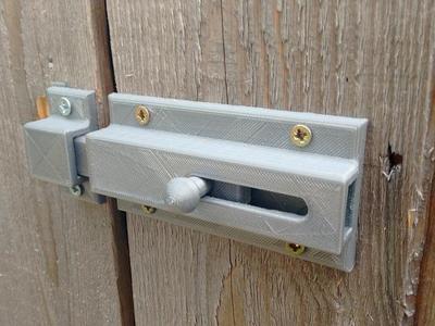 Sliding Door bolt Updated! Now print fully assembled