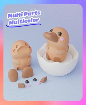 Platypus Clicker & Keychain (Multicolor & Separated Parts)