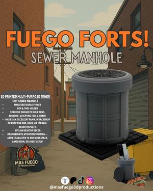 Sewer Manhole - Fuego Forts - Mas Fuego 3D Productions