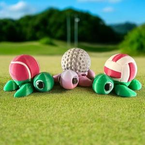 Sports Baby Turtles Set 3 - Golf - Volleyball - Tennis