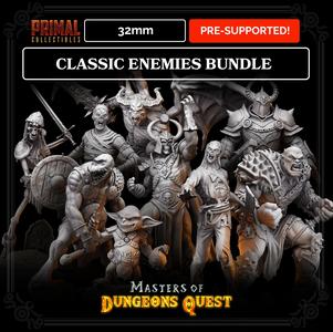 10 miniatures - 32mm - Classic RPG game enemies bundle - MASTERS OF DUNGEONS QUEST