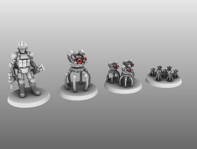 28/15/6mm SpiderDrone Robot Infantry
