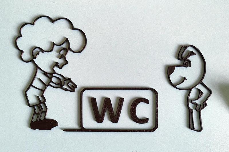 WC door hanger from the iconic cartoon "Reksio".   