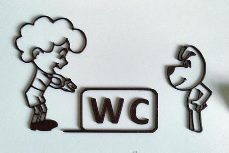 WC door hanger from the iconic cartoon "Reksio".   