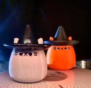 October cat - Witch halloween cat fidget tail
