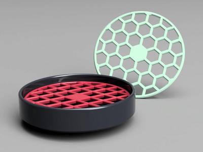 Coaster for Glasses with Water Drainage
