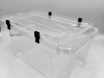Ikea Samla box lid alignment guides for Uncle Ben's Tek mycology   
