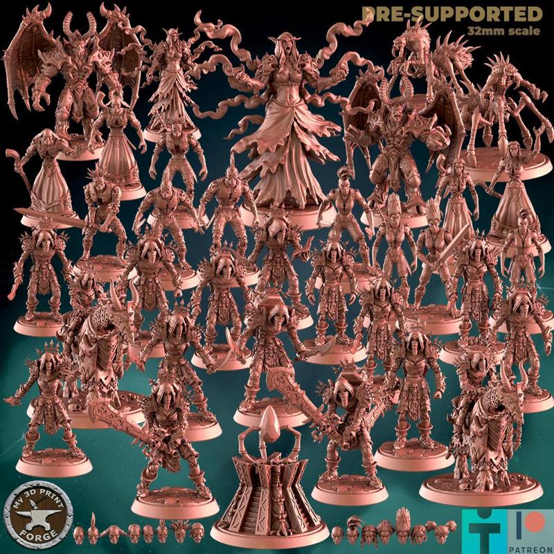 Undeads V3 BUNDLE (29 Unique Pre-supported STLs)