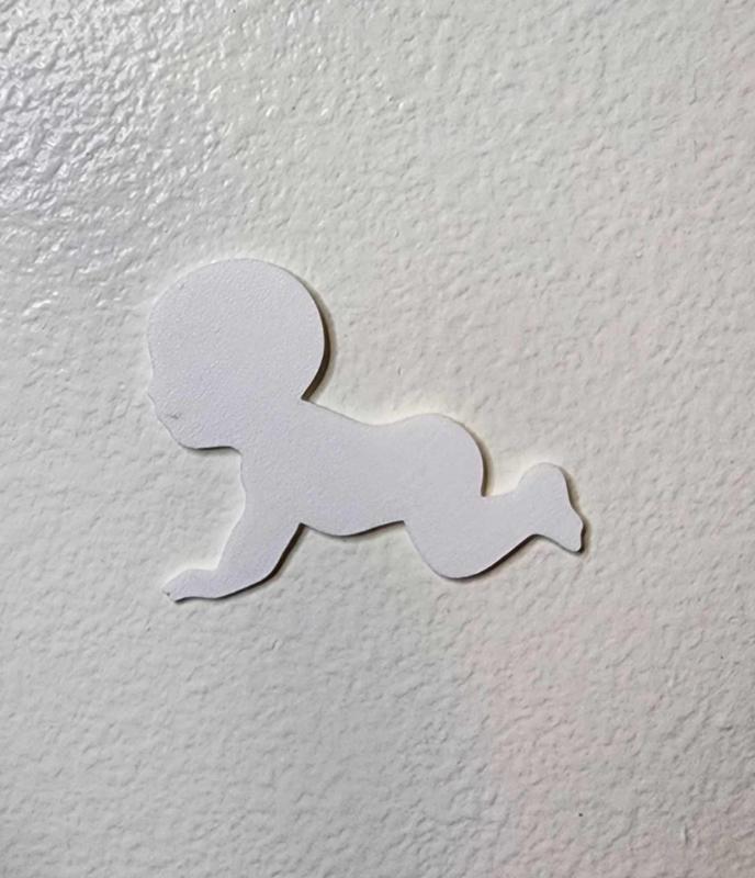 Crawling Baby Wall Decor (double sided tape needed)