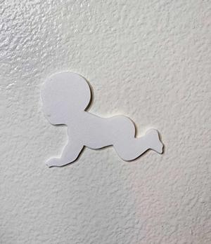 Crawling Baby Wall Decor (double sided tape needed)