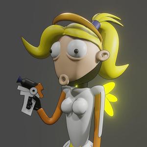 Overwatch Mersy figurine based on ArhyBES design 3D print model