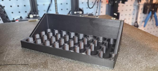 Pegboard AA Battery Tray