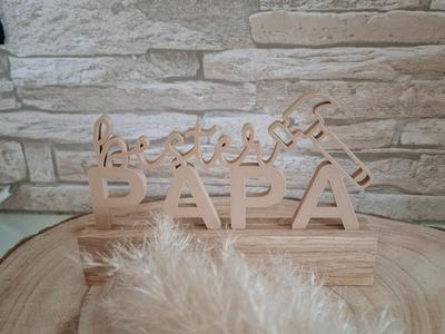 Block building strip "best dad" Father's Day