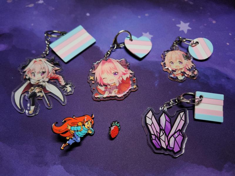 Transgender Flag Keychains (+ 6 other flags)