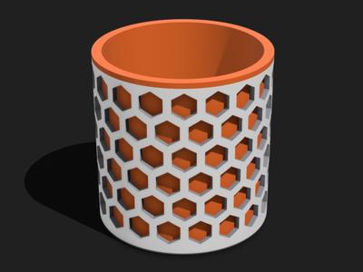 Hexagon Cup/Pen Holder