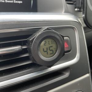 Car mount for thermometer w. humidifier