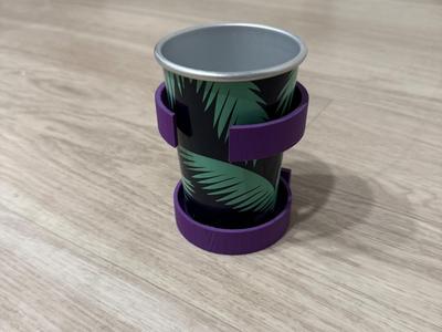 Stick on cup holder