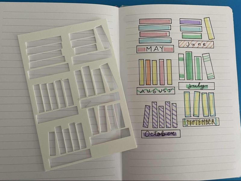Reading Book Tracker Planner Stencil
