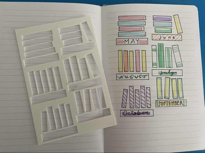 Reading Book Tracker Planner Stencil