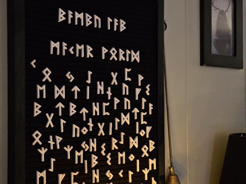 Runes – Elder Futhark for a letterboard