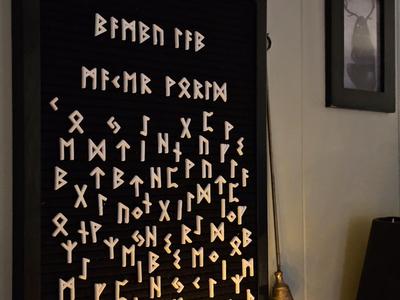 Runes – Elder Futhark for a letterboard