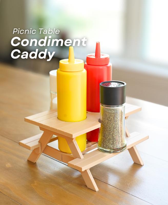 Picnic Table Condiment Caddy