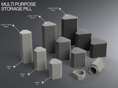 Geometric Multipurpose Storage Pill