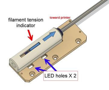 Super DIY two way filament tension detector using 2CMX8CM pcb and hall effect sensors