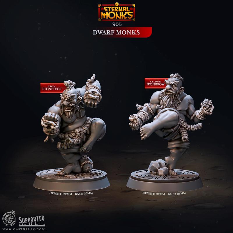 Dwarf Monks (Pre-Supported) | Cast n Play