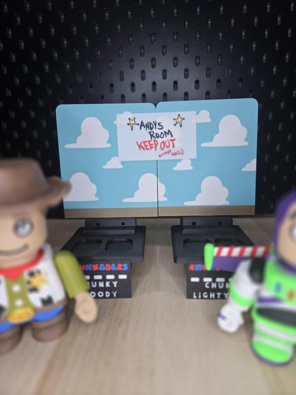 Chunky Woody and Chunk Lightyear Multicolor Backdrop