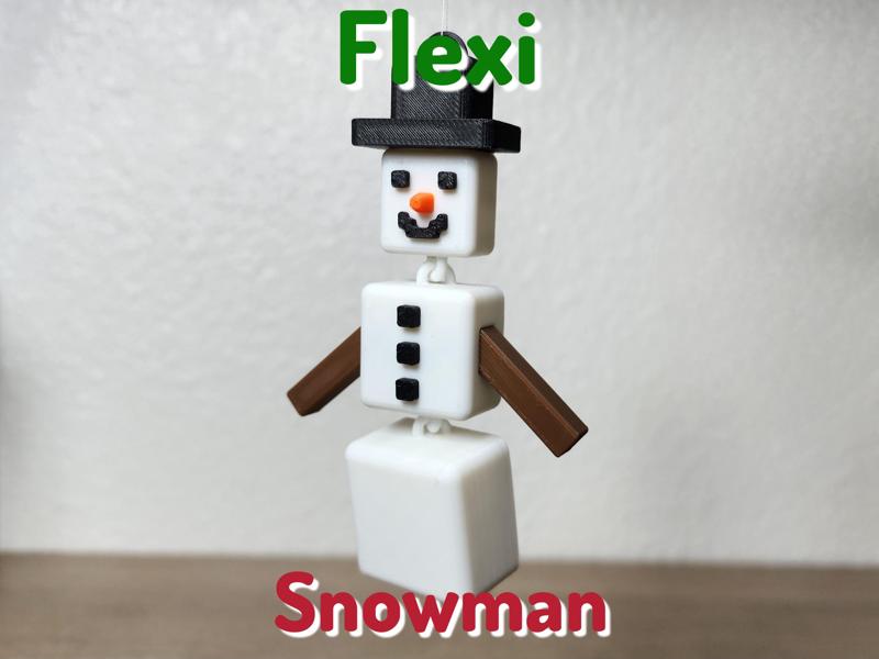 Flexi Print in Place Snowman - Christmas 2024