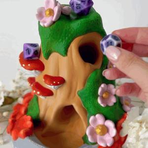 Wood Stump Dice Tower