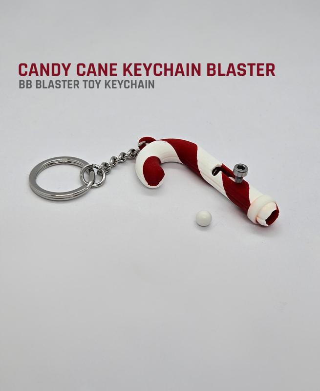 Candy Cane Keychain Blaster — Functional blaster toy