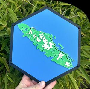 Vancouver Island Hexagon Tile