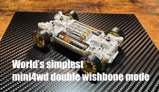 simplest mini4wd double wishbone suspension